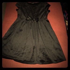 Black velour dress